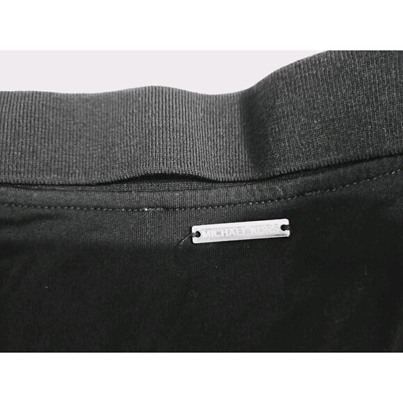 MICHAEL Michael Kors Women's L Black Snap Closure Classic Polo Short Sleeve - Picture 5 of 6